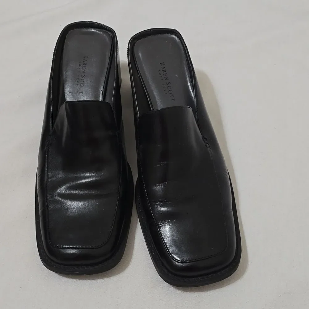 Karen‎ Scott Dallas leather Y2k mules size 8.5 - Picture 2 of 8